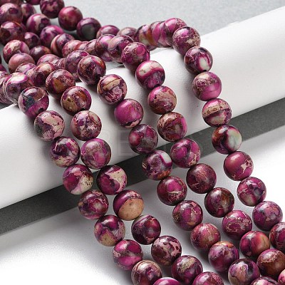 Dyed Natural Regalite/Imperial Jasper/Sea Sediment Jasper Beads Strands G-B124-C01-06-1