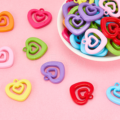 80Pcs Opaque Acrylic Pendants SACR-SP0001-33-1