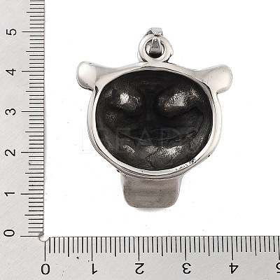 Retro 304 Stainless Steel Pendants STAS-I205-36AS-B-1
