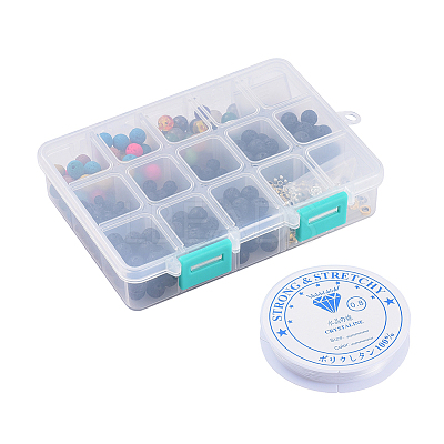 DIY Chakra Stretch Bracelet Making Kits DIY-JP0005-63G-1