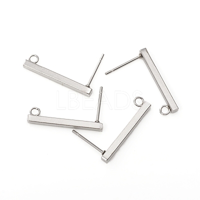 Tarnish Resistant 304 Stainless Steel Stud Earring Findings X-STAS-G224-21P-01-1
