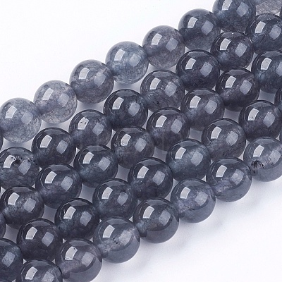 Natural Jade Bead Strands G-R165-8mm-12-1
