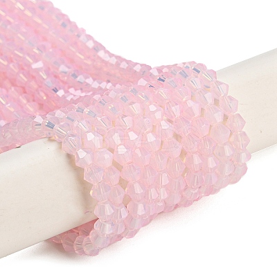 Baking Paint Transparent Glass Beads Strands DGLA-F029-J4mm-08-1