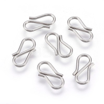 Tarnish Resistant 304 Stainless Steel S-Hook Clasps X-STAS-O118-67P-1