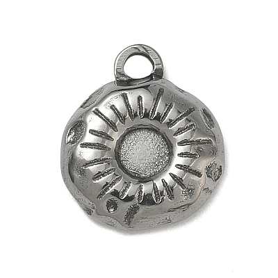 304 Stainless Steel Pendant Cabochon Settings STAS-P422-03P-1