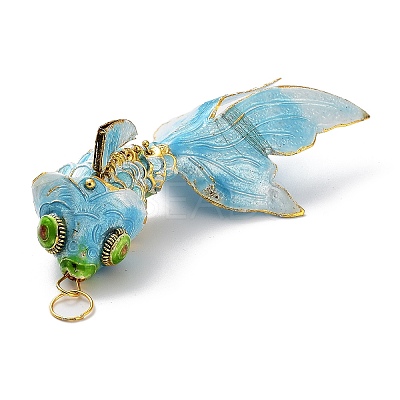 Brass Cloisonne Pendants KK-P251-A06-G-1