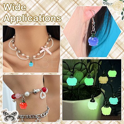 35Pcs 7 Colors Luminous Opaque Resin Pendants RESI-CJ0005-42-1