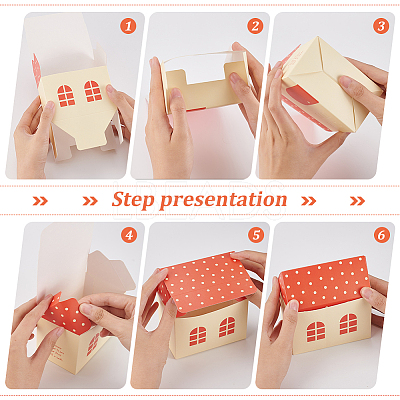 Paper Small House Gift Boxes CON-WH0088-55C-1