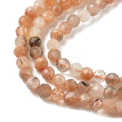 Natural Peach Moonstone Beads Strands X-G-J400-E16-02-3MM-A-1