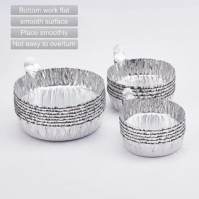 90Pcs 3 Style Aluminum Foil Weighing Dish AJEW-OC0002-56-1