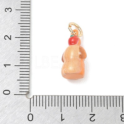 Brass Enamel Pendants KK-CBAE20A-01G-G-1