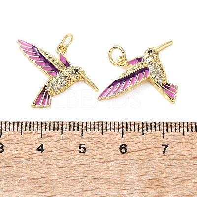 Brass Micro Pave Black Cubic Zirconia Pendants CU-CBA2554-03G-1