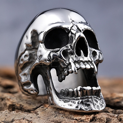 Skull 304 Stainless Steel Finger Rings for Men FS-WGF2445-01-1