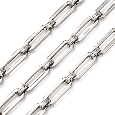 304 Stainless Steel Rectangle Link Chains CHS-S012-26P-B-1