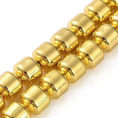 Electroplated Synthetic Non-magnetic Hematite Beads Strands G-C248-C01-4mm-01-1