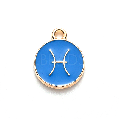 Alloy Enamel Pendants ENAM-S124-01B-02H-1
