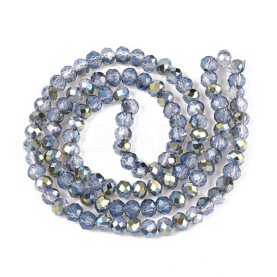 Electroplate Glass Beads Strands X-EGLA-A034-J4mm-S07-1