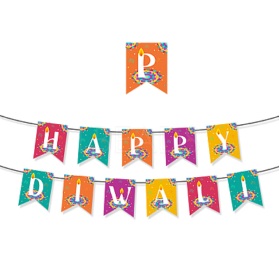 Diwali Theme Paper Flag Banners LS-DIY-NH0011-01A-1