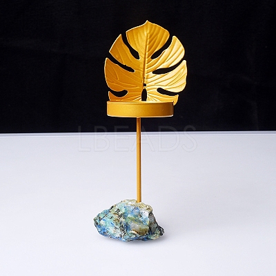 Rough Raw Natural Chrysocolla and Lapis Lazuli Base Candle Holder PW-WG48392-20-1