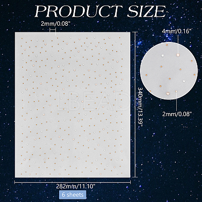 Glitter Hotfix Rhinestone Sheet DIY-WH0308-441D-1