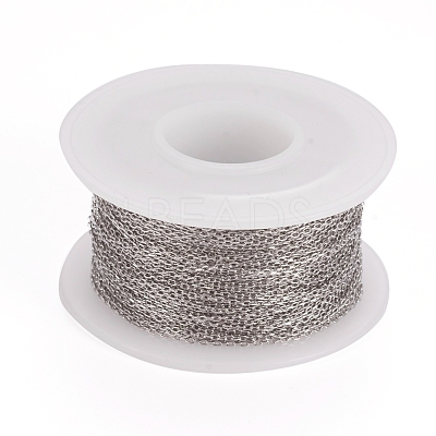 Tarnish Resistant 304 Stainless Steel Cable Chains CHS-D005-02P-1