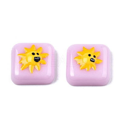 Opaque Resin Enamel Cabochons CRES-N031-029-1