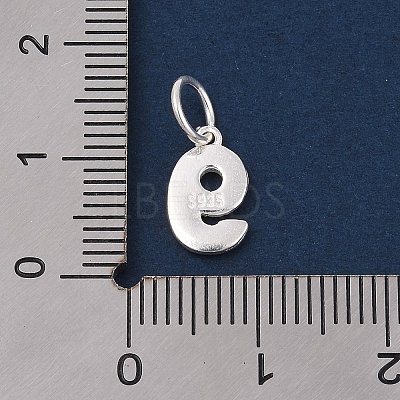 Number Series 925 Sterling Silver Charms STER-Q002-01J-1