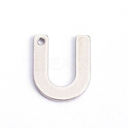 Tarnish Resistant 304 Stainless Steel Letter Charms STAS-O072-U-1