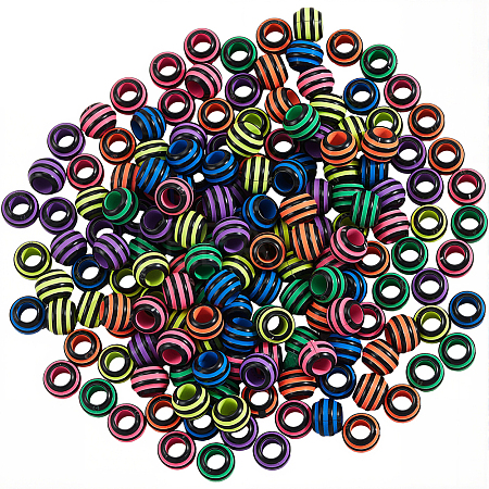 200Pcs Spray Painted Acrylic European Beads SACR-PA0001-13-1