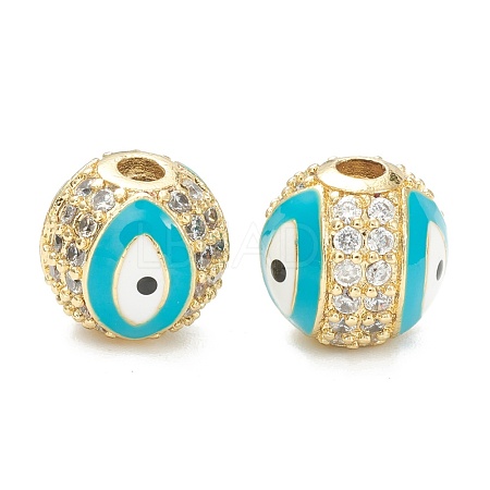 Brass Micro Pave Cubic Zirconia Charms ZIRC-A019-16G-B03-1