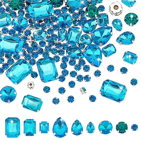 198Pcs 9 Style Sew on Rhinestone DIY-PH0008-64-1