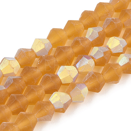 Imitate Austrian Crystal Bicone Frosted Glass Beads Strands LS-EGLA-A039-T2mm-MB28-1