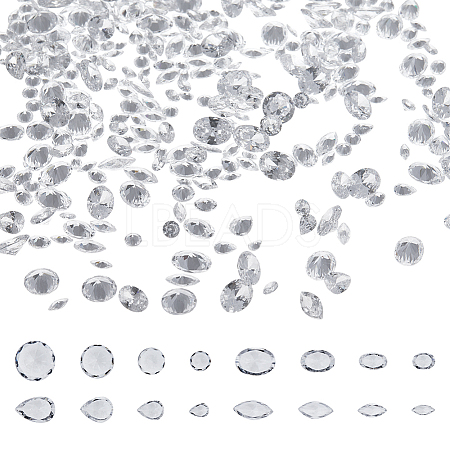16 Styles Cubic Zirconia Cabochons ZIRC-ME0001-05-1