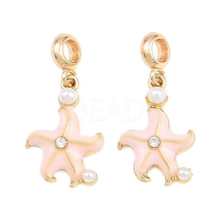 Alloy Enamel European Dangle Charms AL-CBAC2D3-01G-03-1