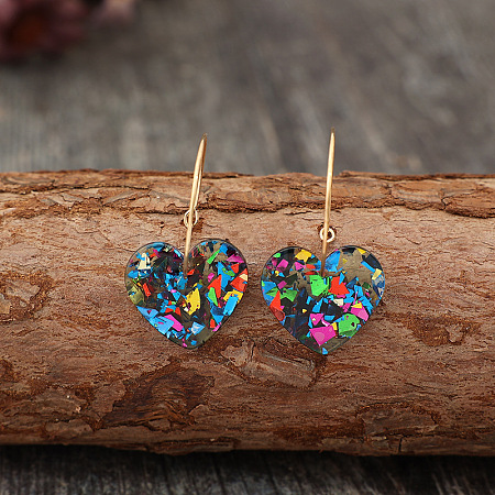Resin Hoop Earrings FS-WG60B6C-02-1