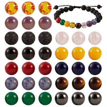 180Pcs 12 Style Natural & Synthetic Gemstone Beads G-SZ0001-73-1