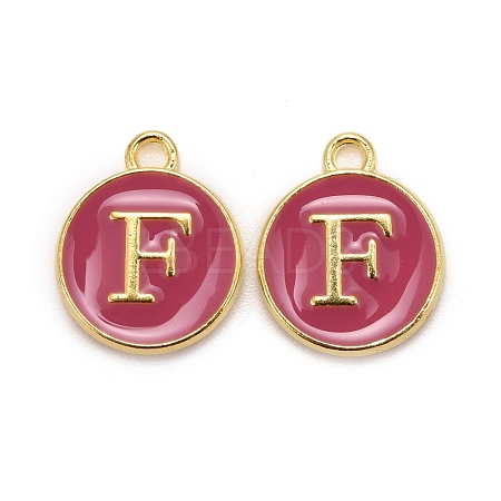 Golden Plated Alloy Enamel Charms ENAM-S118-08F-1