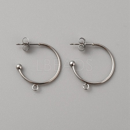 304 Stainless Steel Stud Earring Findings X1-STAS-TAC0017-02A-1