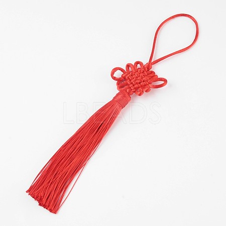 Polyester Tassel Pendant Decorations AJEW-WH0049-A03-1