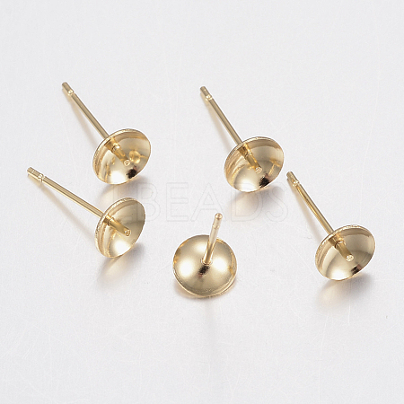 304 Stainless Steel Stud Earring Findings STAS-H436-25-4mm-1