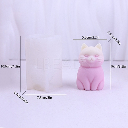 Cat Scented Candle Food Grade Silicone Molds PW-WG68217-01-1