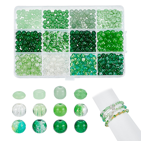680Pcs 12 Styles Glass Beads CCG-AR0001-07-1