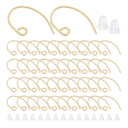   100Pcs Brass Earring Hooks KK-PH0002-74-1