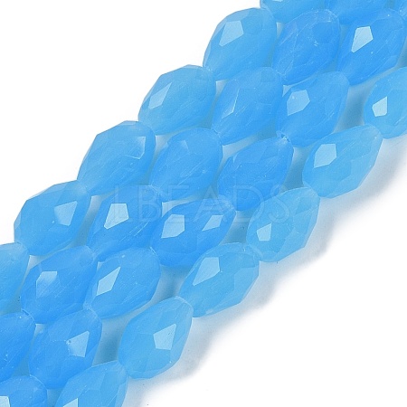 Electroplate Imitation Jade Glass Beads Strands EGLA-N013-J10mm-D05-1