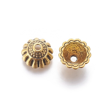 Tibetan Style Alloy Bead Caps X-GLF9305Y-1