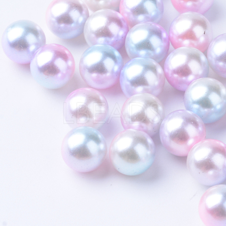 Rainbow Acrylic Imitation Pearl Beads X-OACR-R065-2.5mm-A01-1