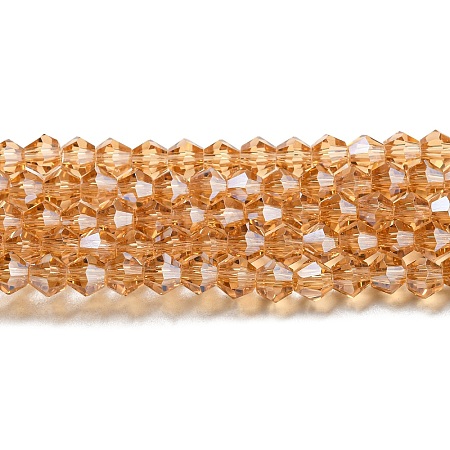 Transparent Electroplate Glass Beads Strands LS-EGLA-A039-T4mm-A18-1