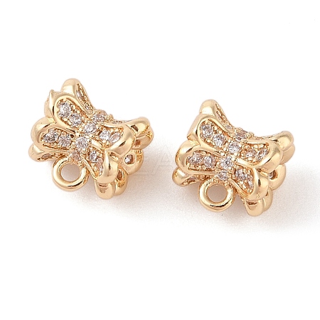 Brass Pave Clear Cubic Zirconia Beads LS-KK-N256-08G-F-1