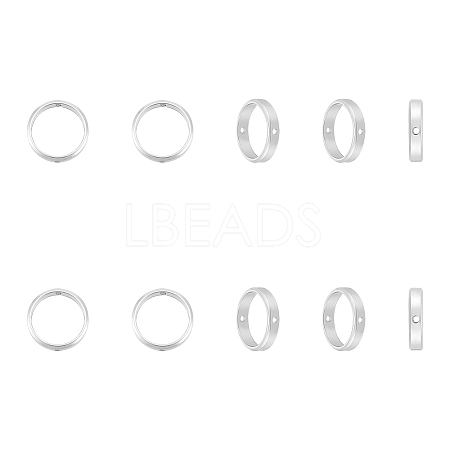 10Pcs 201 Stainless Steel Bead Frames STAS-UN0058-88-1