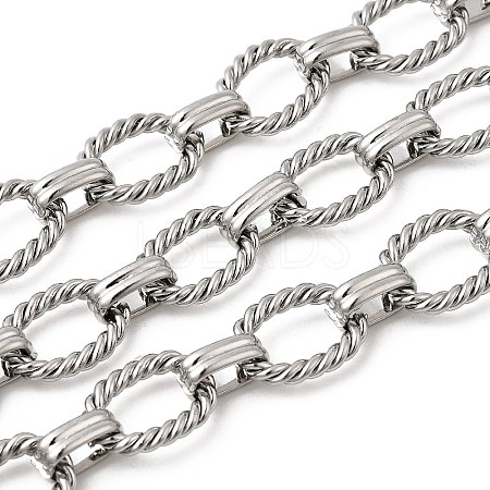304 Stainless Steel Twist Oval Link Chains CHS-Z007-10P-02-1